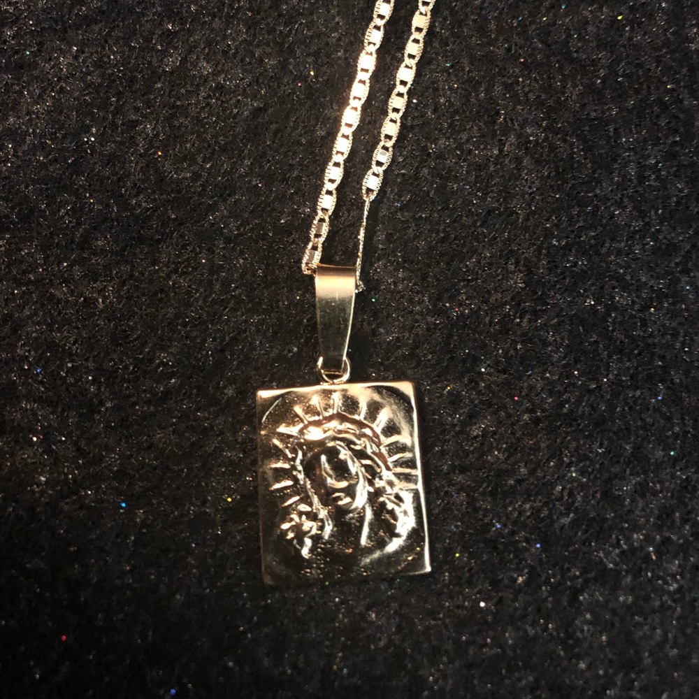 New Stamped 14 kt gold filled religious necklace